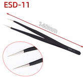 Anti-Static Precision Tweezers ESD-11 for Electronics Repair, Crafting